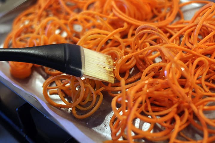 Maple Roasted Carrot Noodle Ricotta Crostini