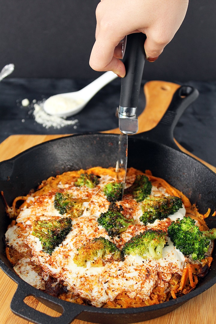 Cajun Broccoli Potato Noodle Pizza