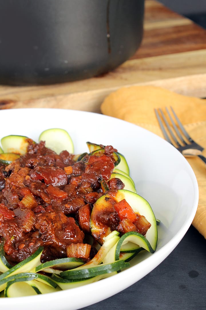 Inspiralized: Hearty  Healthy Beef Stew with Zucchini Noodles