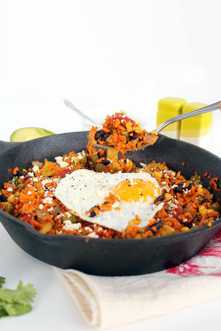 Sweet Potato Rice Mexican Breakfast Skillet 