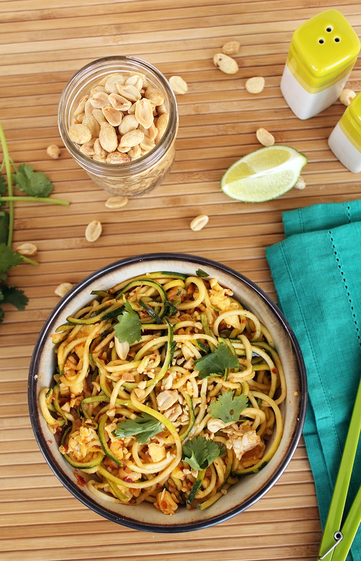 Vegetarian Zucchini Noodle Pad Thai