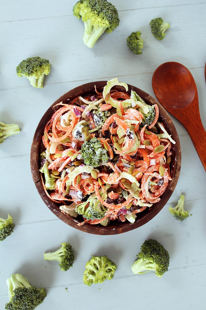 Summer Broccoli & Carrot Slaw Salad