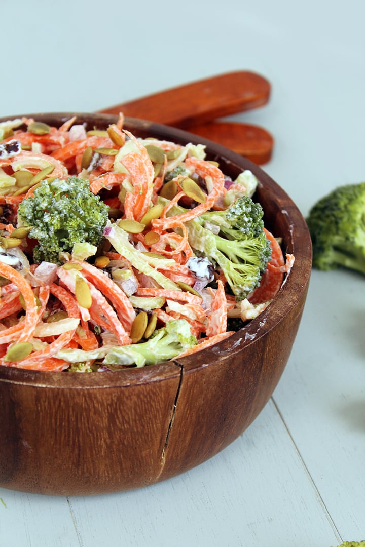 Summer Broccoli & Carrot Slaw Salad