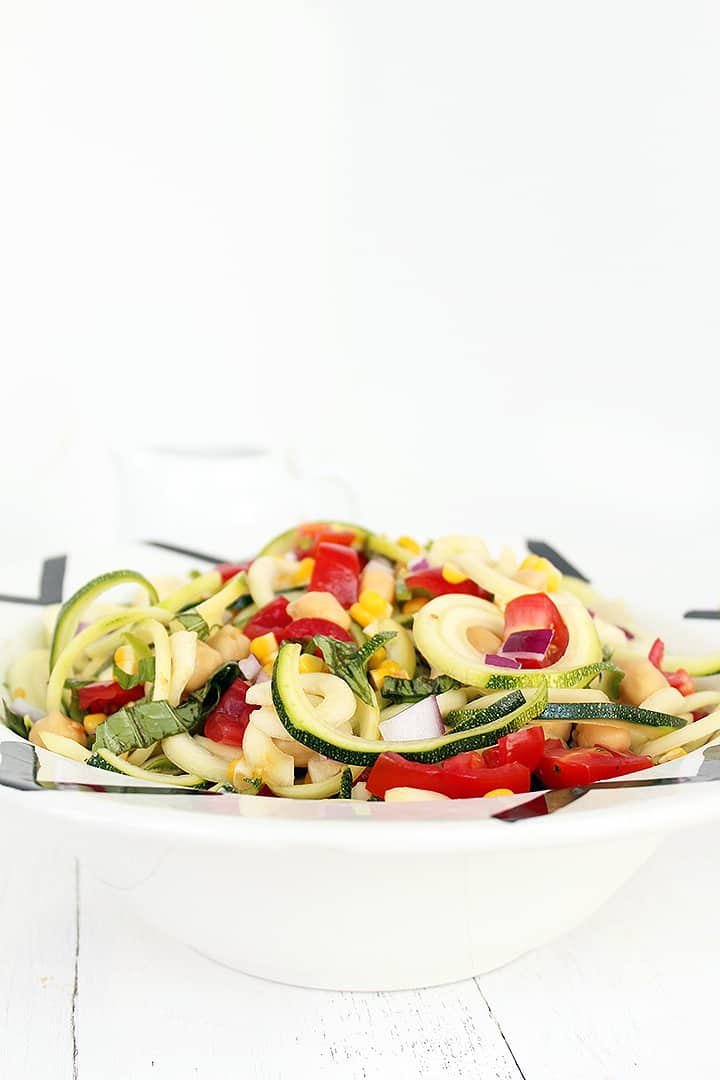Summer Zucchini Pasta Salad with Greek Yogurt-Herb Dressing