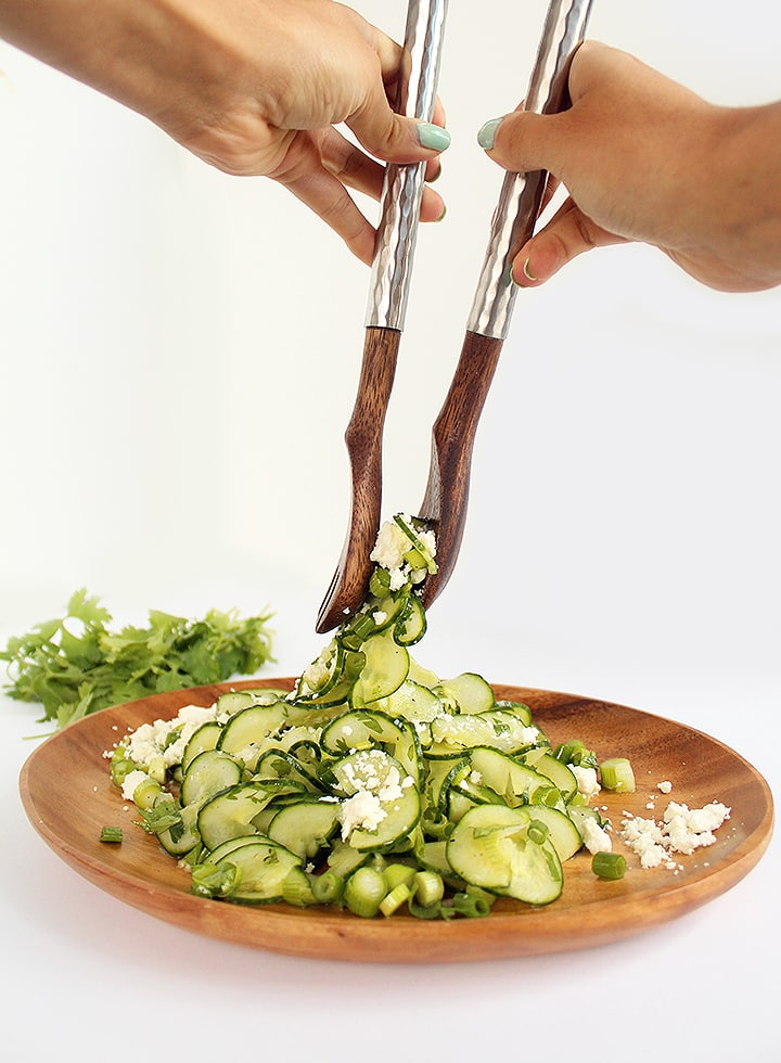 Cucumber, Scallion and Feta Salad with Cilantro-Lime Vinaigrette