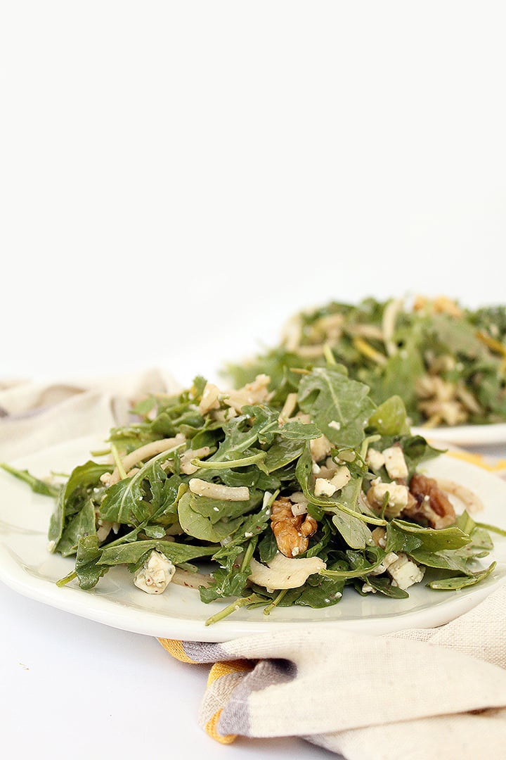 Pear Noodle and Arugula Salad with Blue Cheese