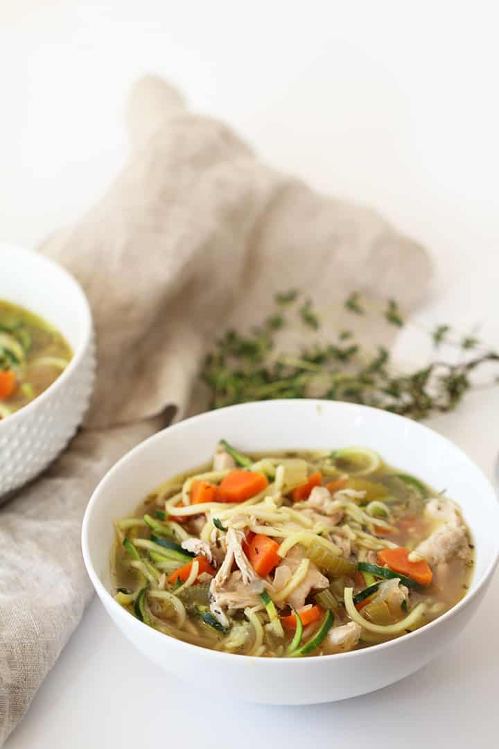 The Best Chicken Zucchini Noodle Soup, Ever! 