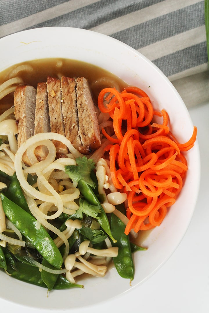 BBQ Pork Turnip Noodle “Ramen” for Two