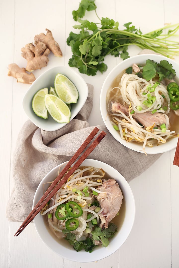 Chicken Pho with Daikon Noodles