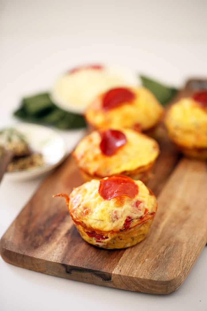 Pizza Egg Muffins with Potato Noodles