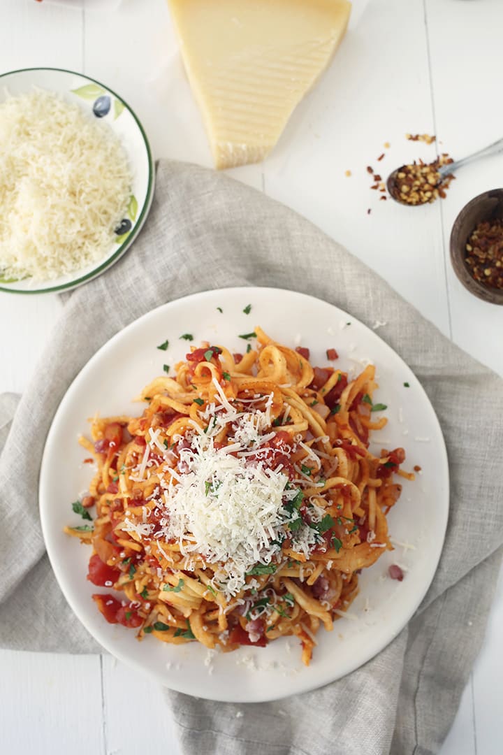 Parsnip Spaghetti All'Amatriciana