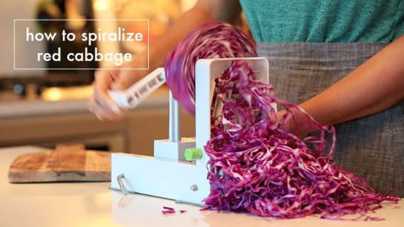How to Spiralize Red Cabbage by Inspiralized.com