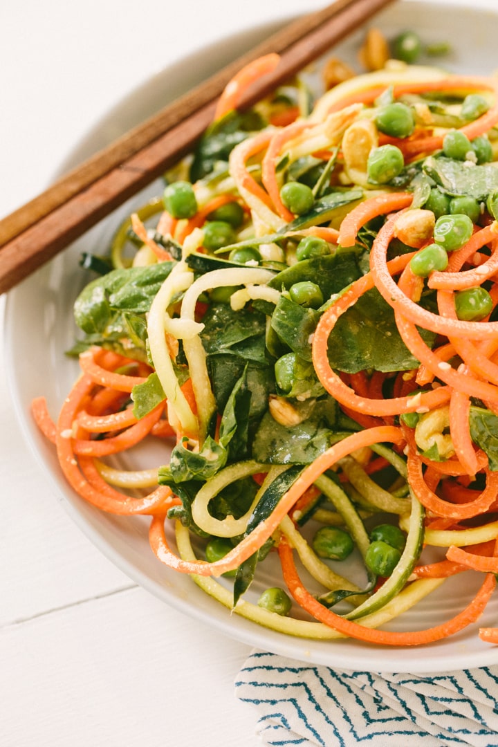 Cold Spiralized Sesame Noodle Salad