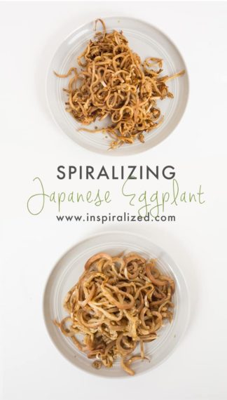 Spiralizing Japanese White Eggplant