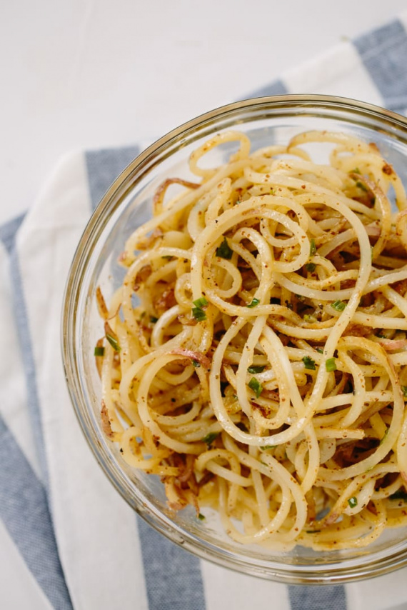 Chive Dijon Potato Noodles Recipe