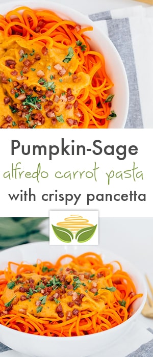 Pumpkin-Sage Alfredo Carrot Pasta with Crispy Pancetta Recipe