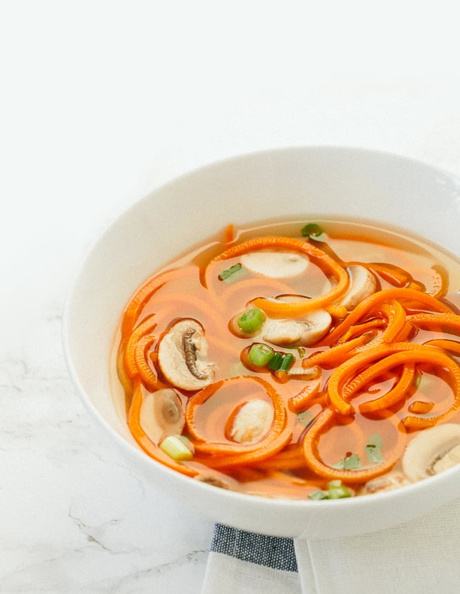 Easy Clear Onion Soup with Carrot Noodles Recipe - Inspiralized.com