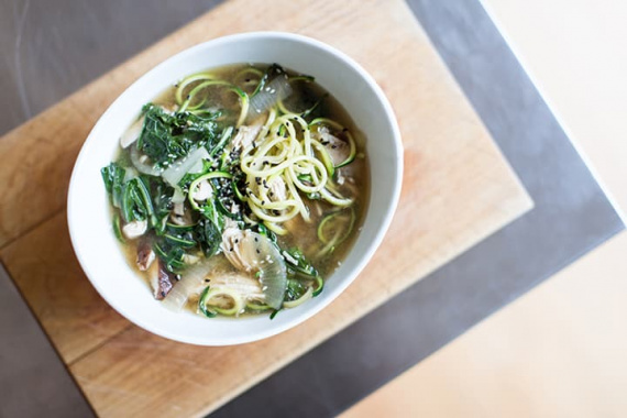 Miso Ramen Zucchini Noodle Soup with Chicken