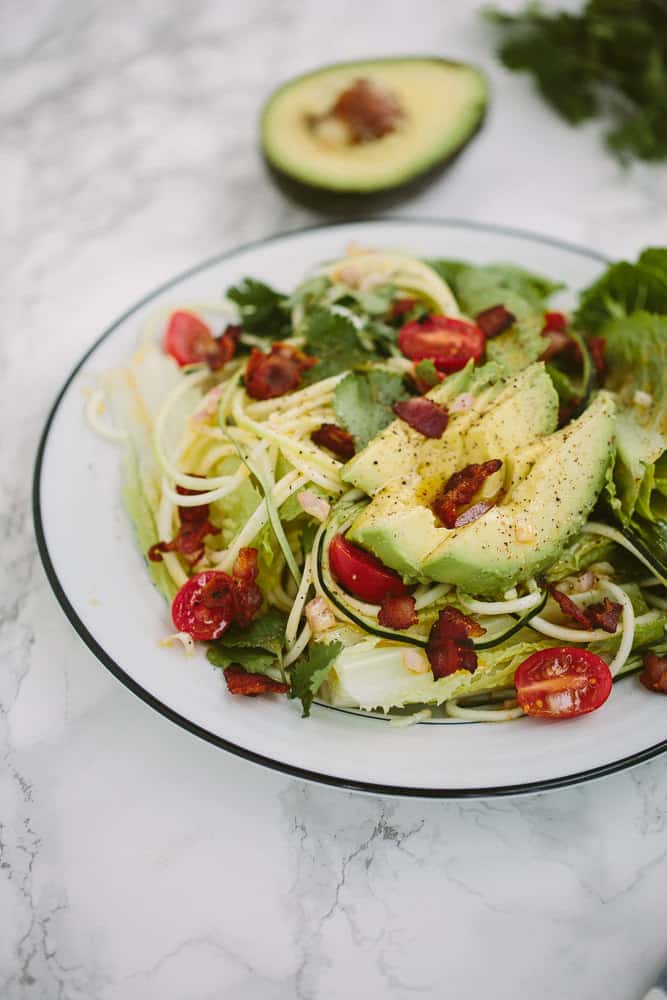 BLAT Salad with Zucchini Noodles