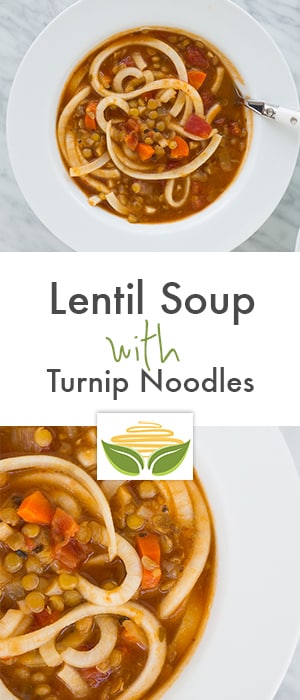 Lentil Soup with Spiralized Turnips