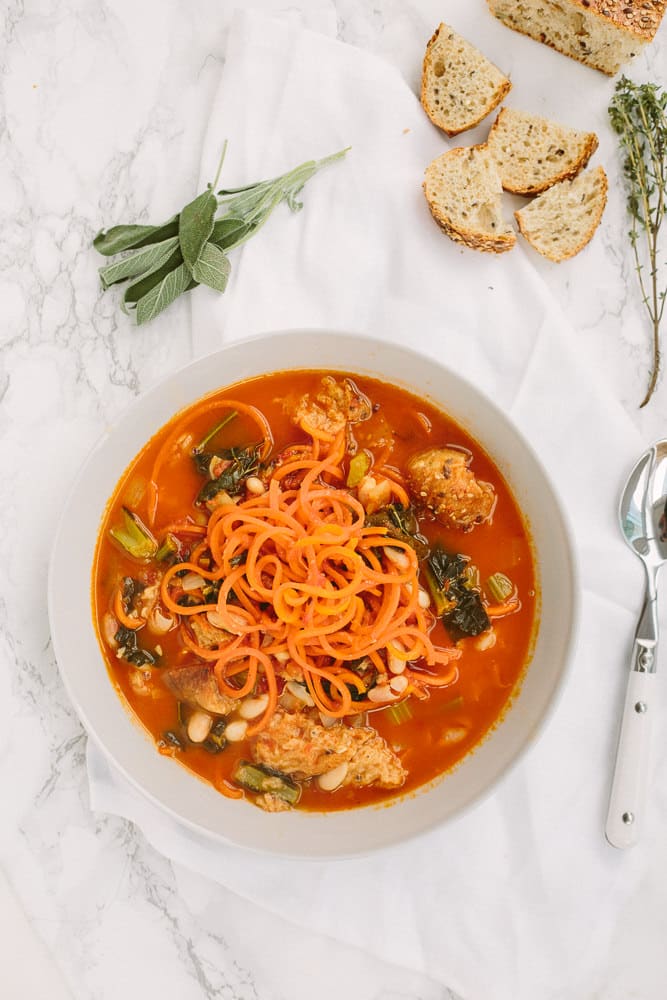 Ribollita with Spiralized Carrots 