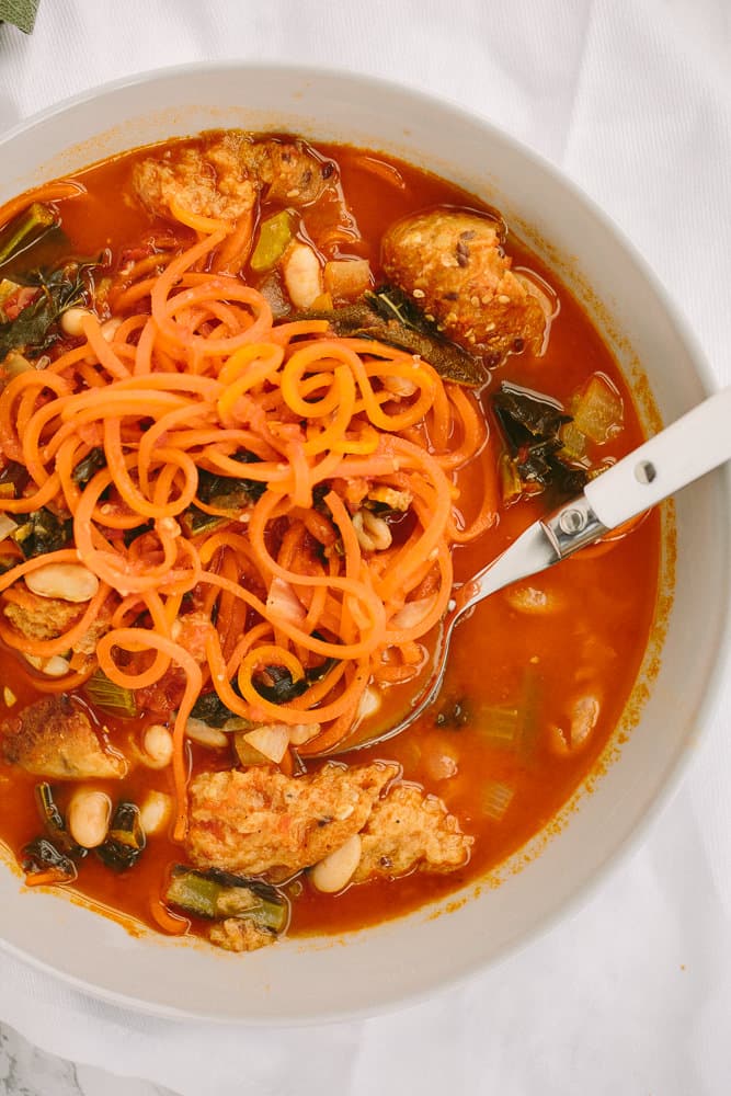 Ribollita with Spiralized Carrots 