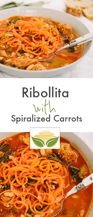 ribollita with spiralized carrots