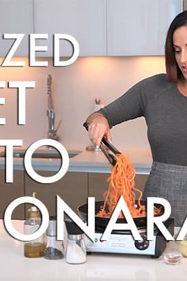 #EverydayInspiralized: Spiralized Sweet Potato Carbonara