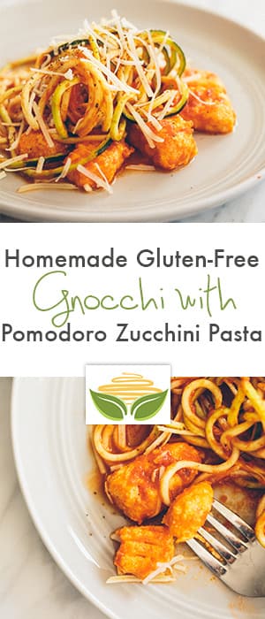 Homemade Gluten-Free Gnocchi with Pomodoro Zucchini Pasta