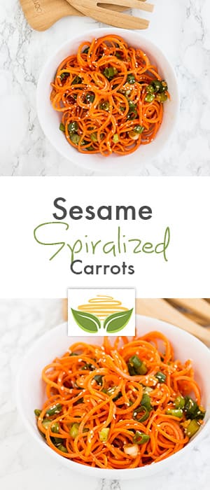 Asian Sesame Spiralized Carrots