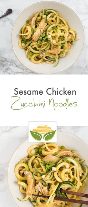 Sesame Chicken Zucchini Noodles