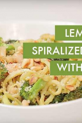 Lemon-Garlic Spiralized Broccoli with Parmesan