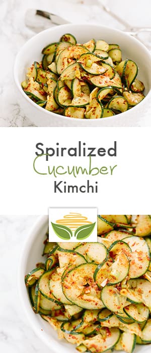 Spiralized Cucumber Kimchi