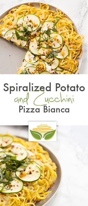 Spiralized Potato and Zucchini Pizza Bianca