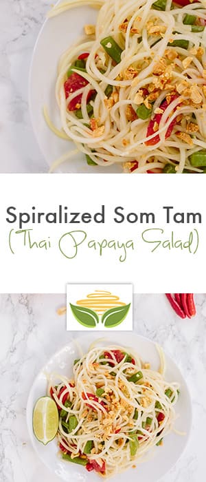 Spiralized Som Tom (Thai Papaya Salad)