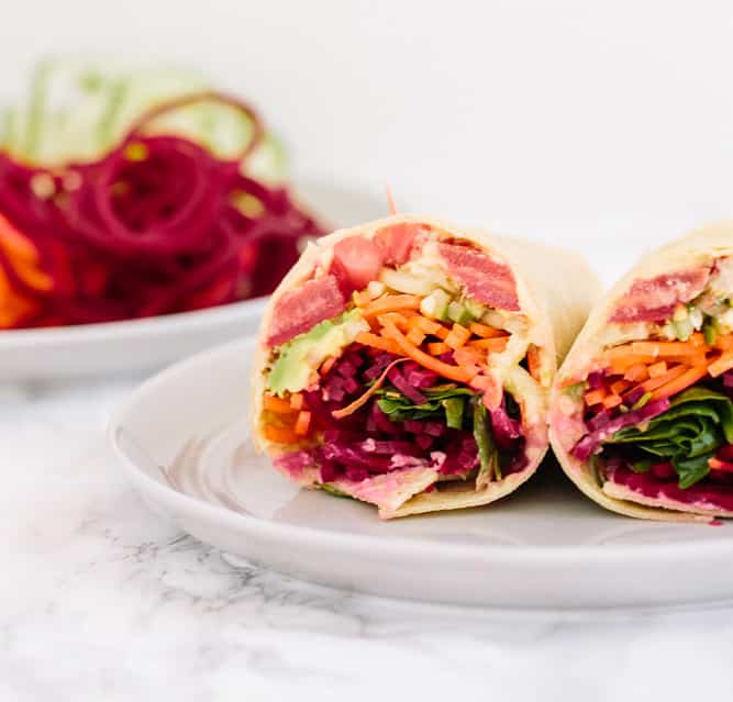 The Ultimate Spiralized Vegetable Wrap 