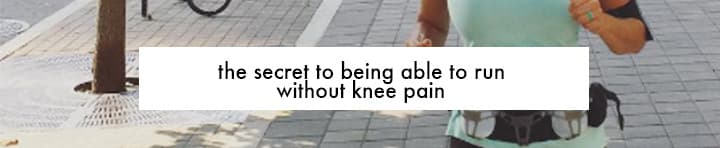 the secret to being able to run without knee pain