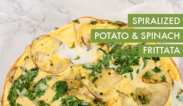 Spiralized Potato and Spinach Frittata (video)