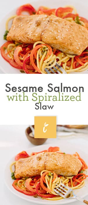 Sesame Salmon with Spiralized Slaw