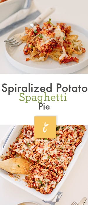 spiralized potato spaghetti pie