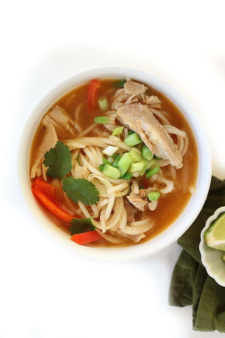 SPICY ASIAN CHICKEN TURNIP NOODLE SOUP