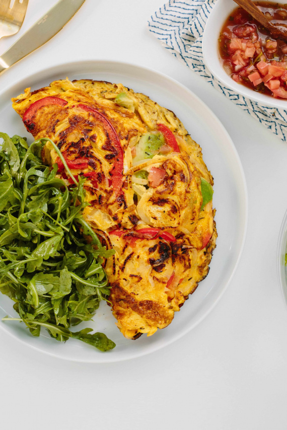 Vegetarian Western Omelette with Spiralized Bell Peppers