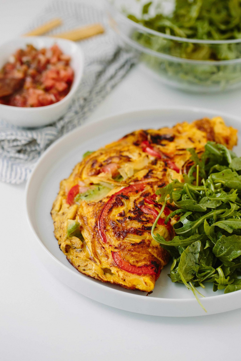 Vegetarian Western Omelette with Spiralized Bell Peppers