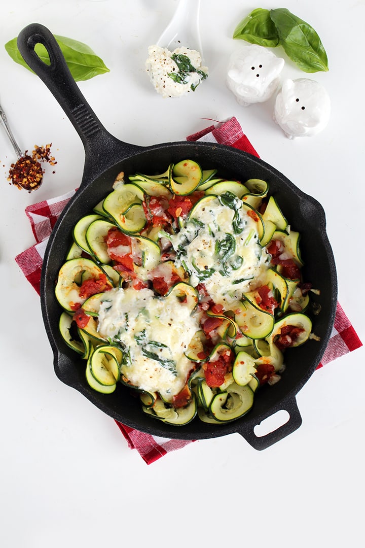  DECONSTRUCTED MANICOTTI SKILLET WITH ZUCCHINI NOODLES
