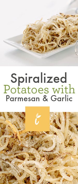 Spiralized Potatoes with Parmesan and Garlic