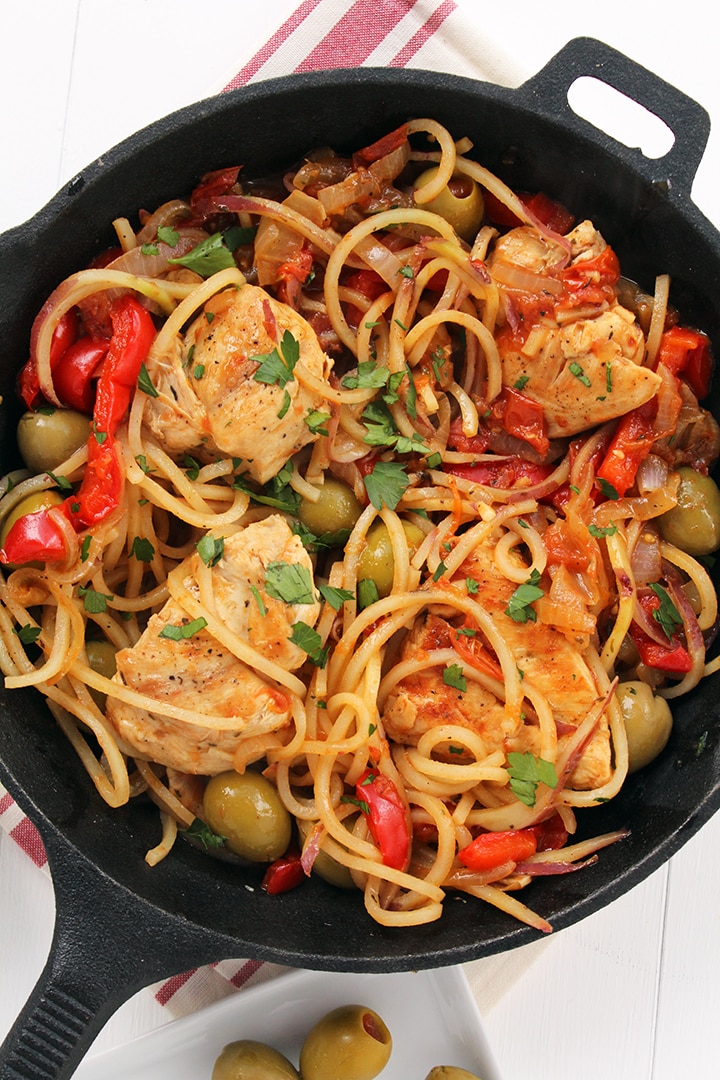  ONE POT BASQUE CHICKEN WITH RED POTATO NOODLES