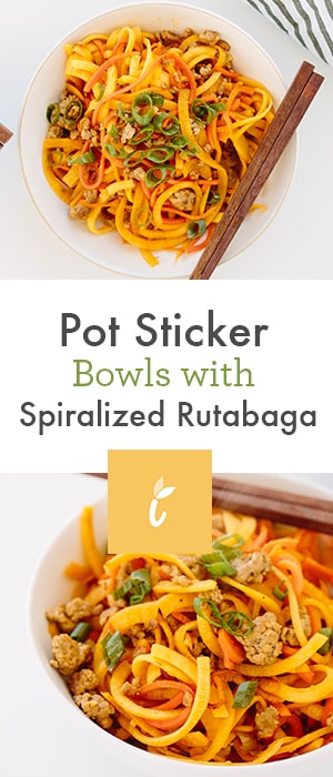 Pot Sticker Bowls with Spiralized Rutabaga