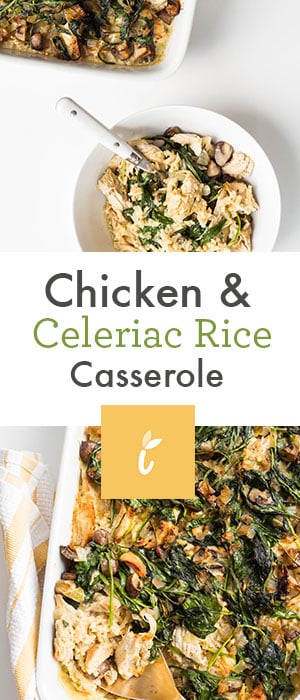 Paleo Chicken and Celeriac Rice Casserole