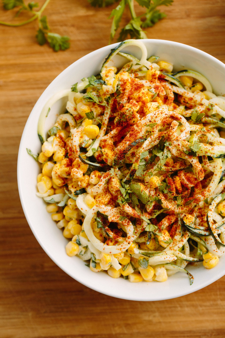 Elote with Zucchini Noodles 
