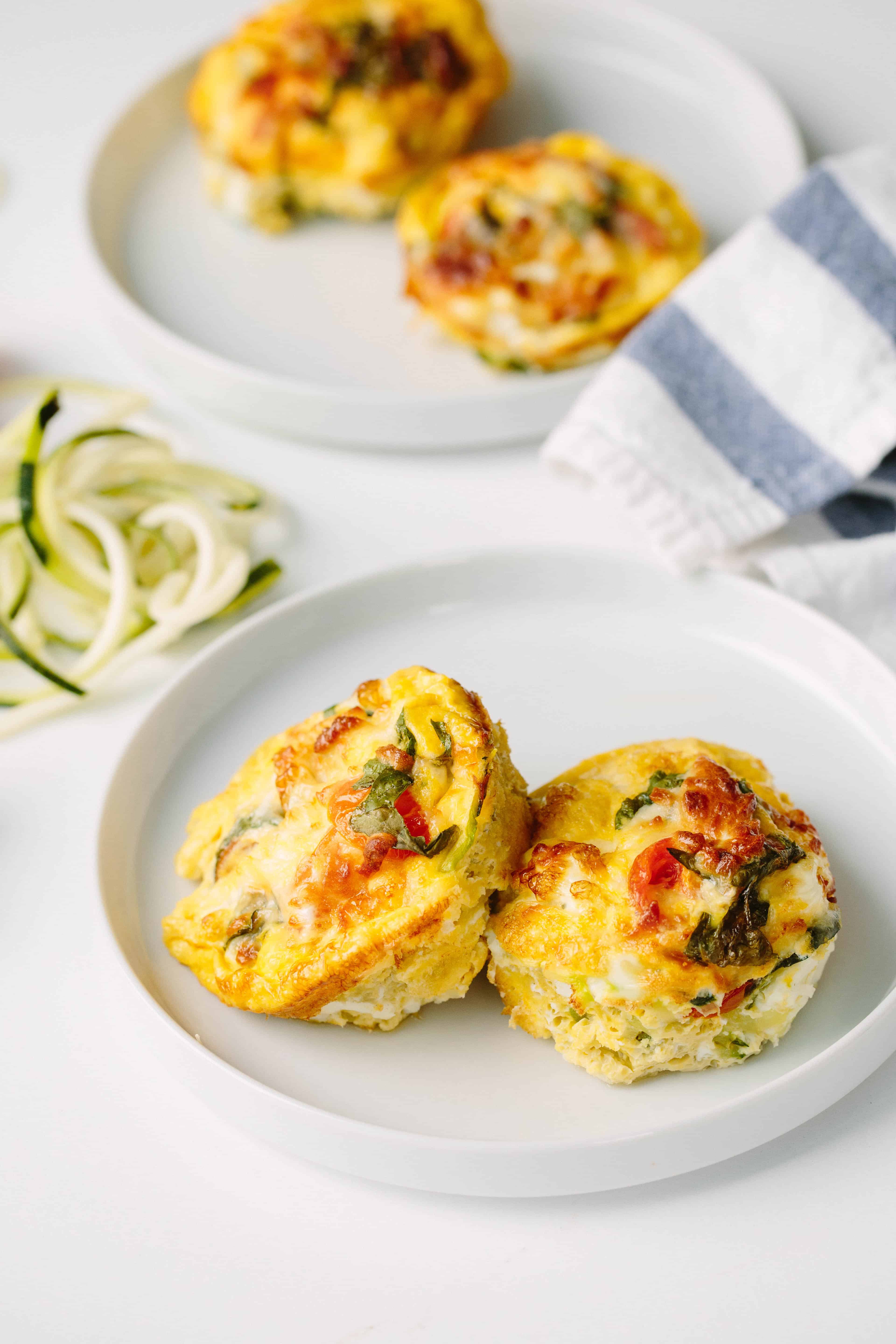 Inspiralized: Summer Egg Muffins with Zucchini Noodles
